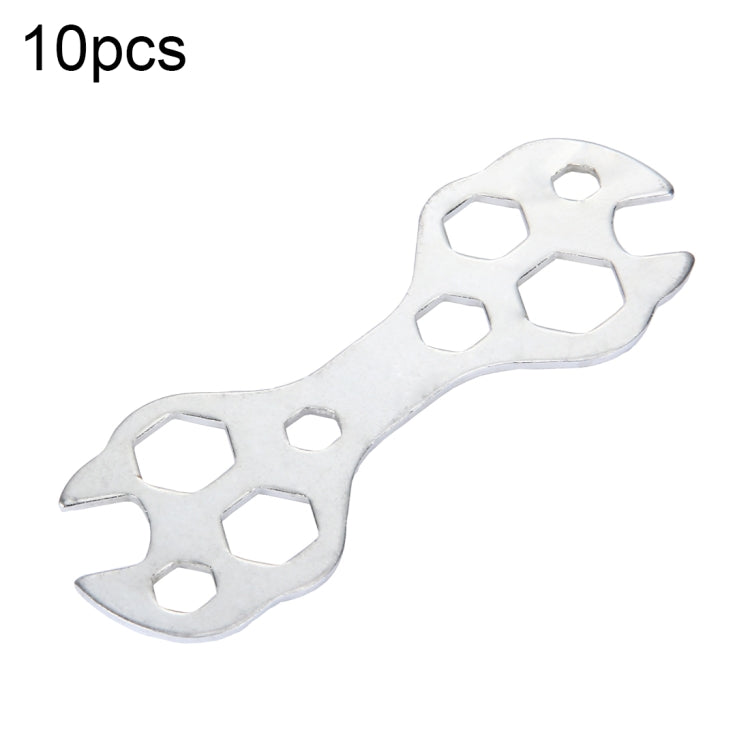 10 in 1 13 / 15 / 8 / 9 / 10 / 12 / 13 / 15 / 16 / 17mm Open End Wrenches , Spline End Wrenches Maintenance Tool for Bicycle / Mountain Bike