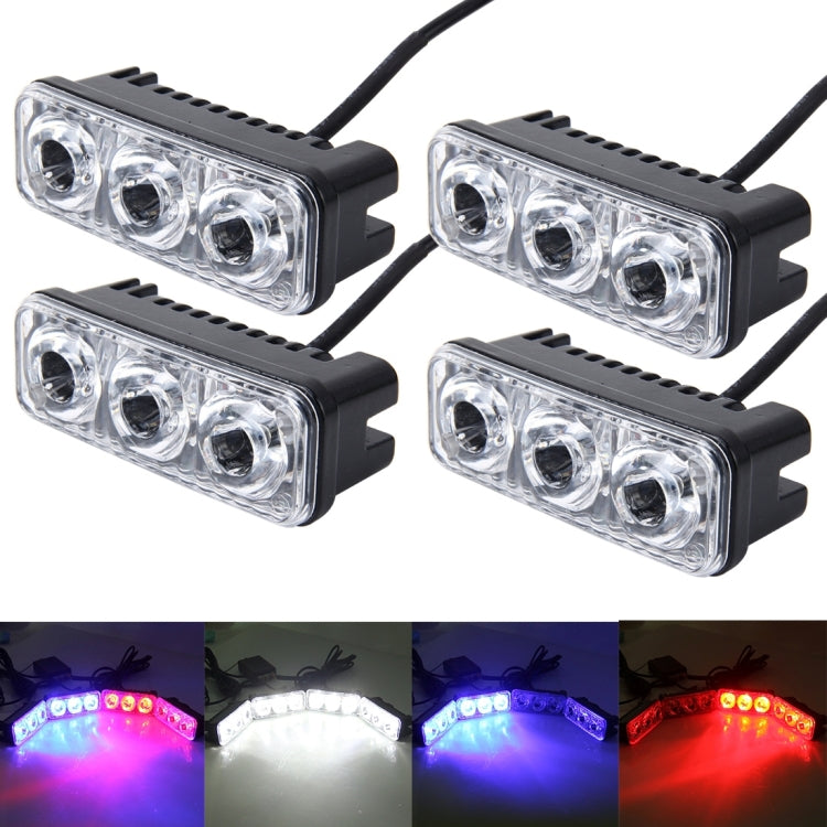 4 PCS 10W Car Strobe Warning Light with Remote Control