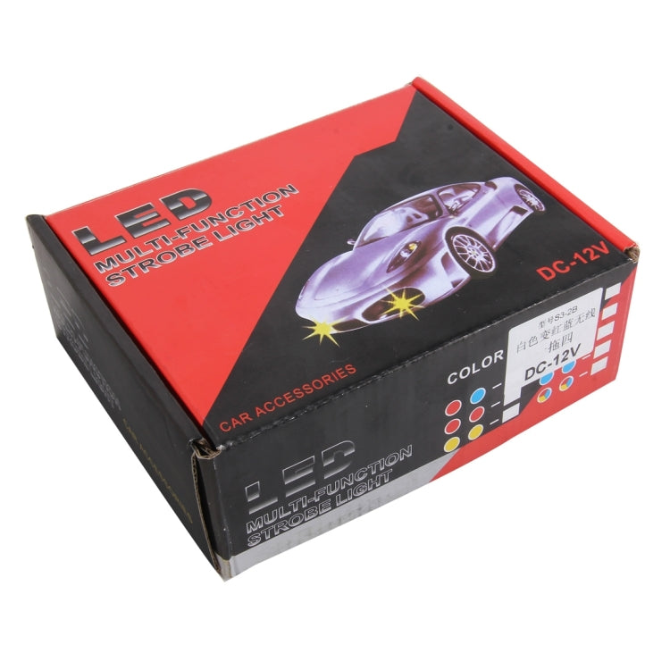 4 PCS 10W Car Strobe Warning Light with Remote Control