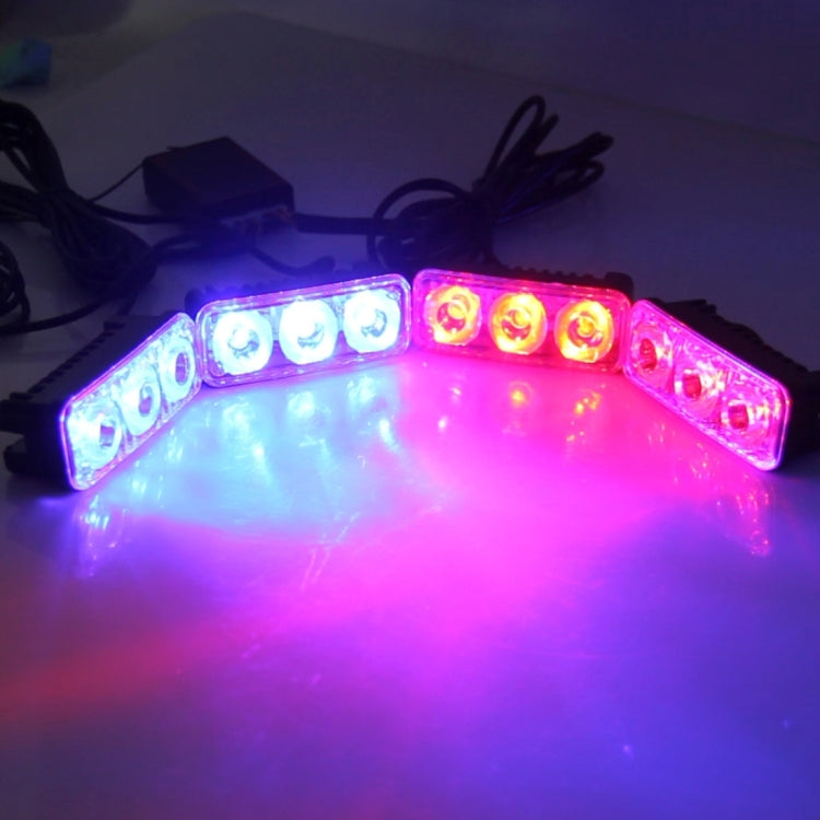 4 PCS 10W Car Strobe Warning Light with Remote Control