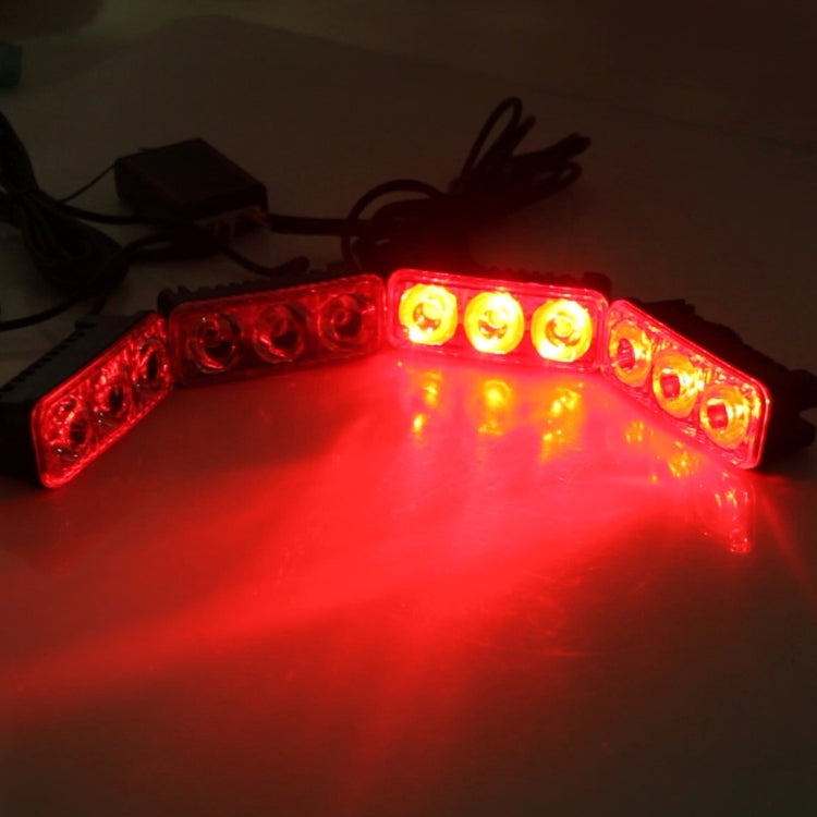 4 PCS 10W Car Strobe Warning Light with Remote Control