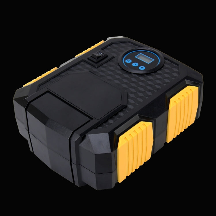 12V 10A Air Pump with Digital Gauge and LED Light, Portable Tire Inflator Compressor for 19 Cylinder Car