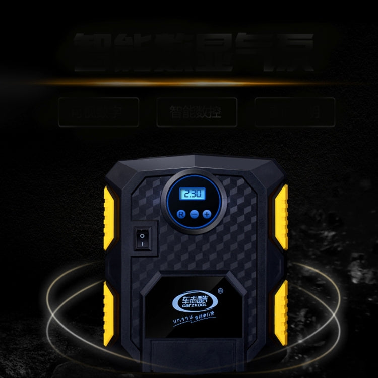 12V 10A Air Pump with Digital Gauge and LED Light, Portable Tire Inflator Compressor for 19 Cylinder Car