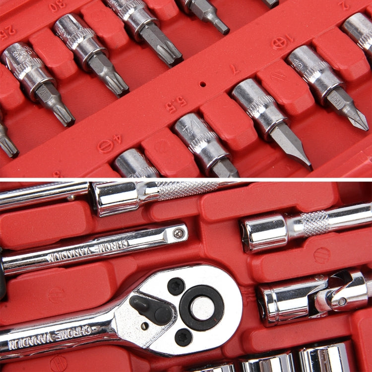 46 in 1 Car Repair Tool Socket Sets Combination Tool Wrench Set