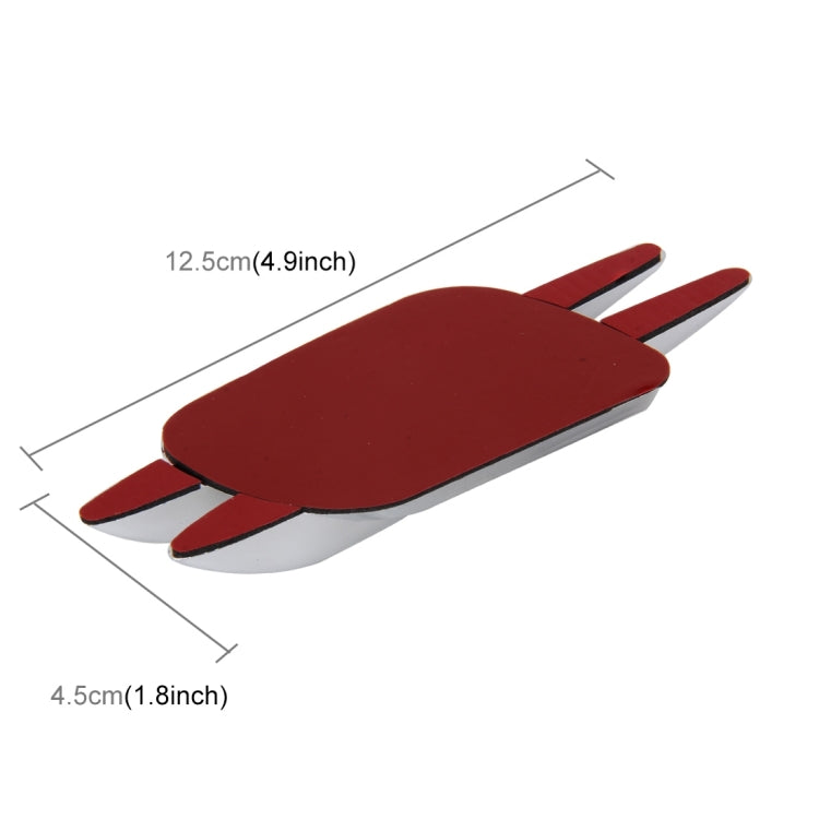 2 PCS Car Plastic Decorative Sticker, Size: 12.5 x 4.5cm