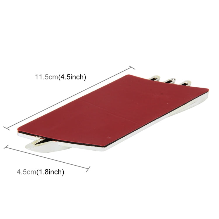 2 PCS Car Plastic Decorative Sticker, Size: 11.5 x 4.5cm(Silver)