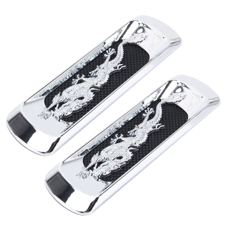 2 PCS Car Plastic Decorative Sticker, Size: 17.5 x 4.5cm(Silver)