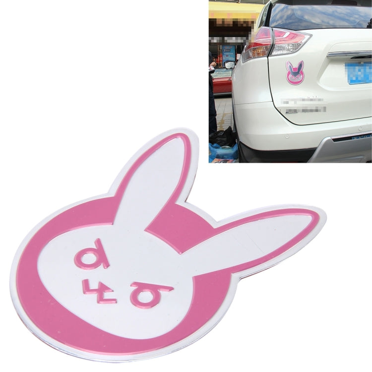 Rabbit Style Car Metal Decorative Sticker, Size: 9.0 x 7.0cm