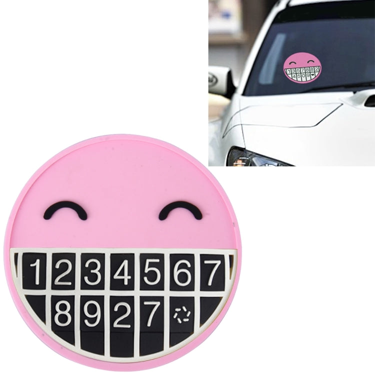 Car Auto Rubber Smiling Face Shape Parking Sign Card