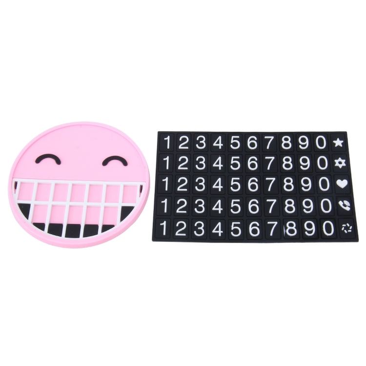 Car Auto Rubber Smiling Face Shape Parking Sign Card