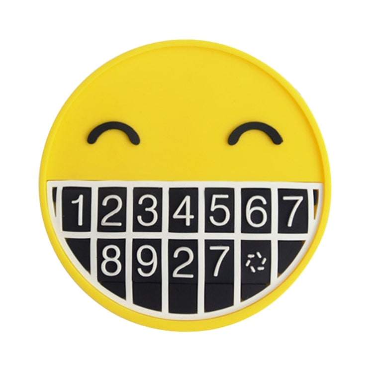 Car Auto Rubber Smiling Face Shape Parking Sign Card