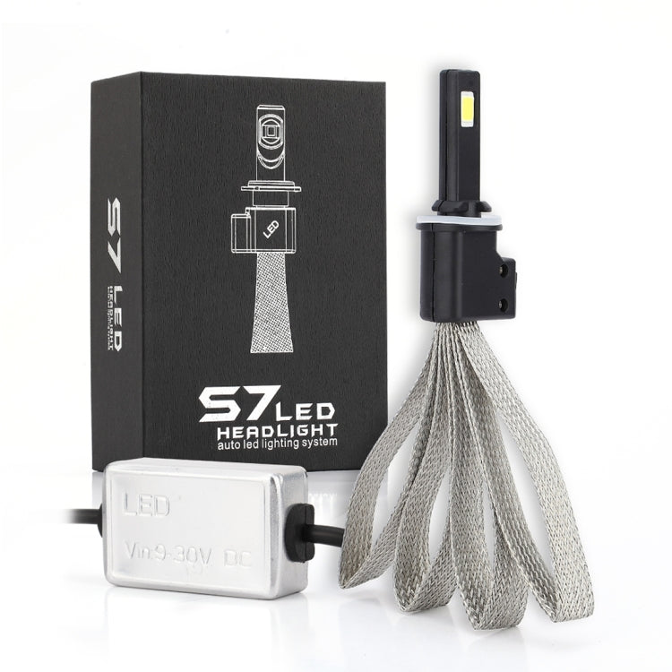 2 PCS S7 880/881 40W 3200 LM 6000K IP68 Car Headlight with 2 COB Lamps and Heat Dissipation Cable, DC 9-30V(White Light)