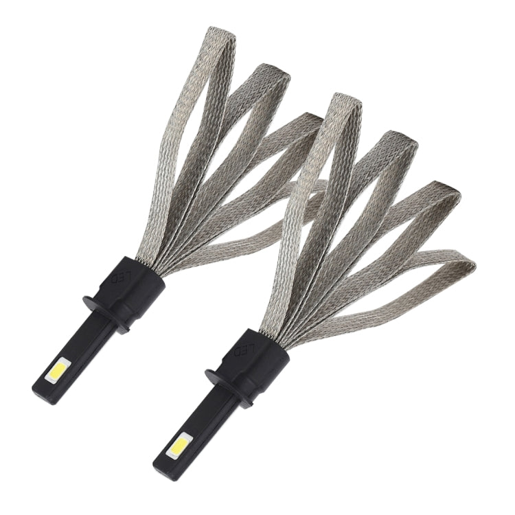 2 PCS S7 H1 40W 3200 LM 6000K IP68 Car Headlight with 2 COB Lamps and Heat Dissipation Cable, DC 9-30V(White Light)