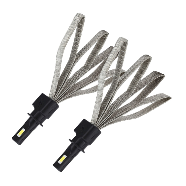 2 PCS S7 H3 40W 3200 LM 6000K IP68 Car Headlight with 2 COB Lamps and Heat Dissipation Cable, DC 9-30V(White Light)