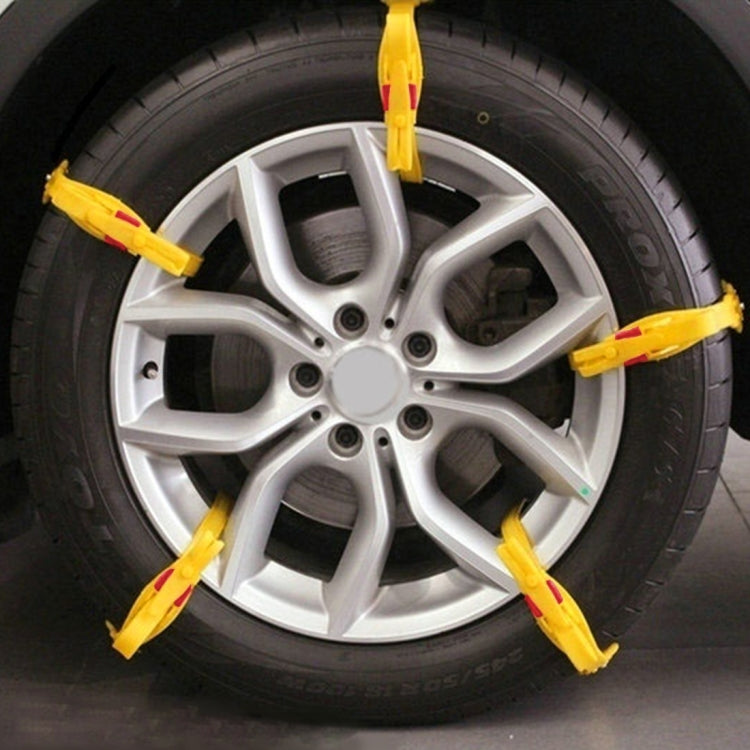 10 PCS Car Snow Tire Anti-skid Chains Yellow Chains for Family Car
