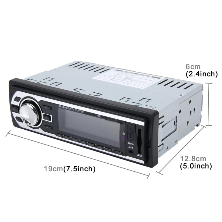 2127 Car MP3 Player with Remote Control, Support FM / USB / SD