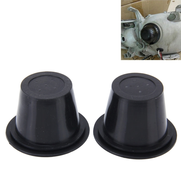 2 PCS Universal Car LED Headlight HID Xenon Lamp Silicone Dust Cover Seal Caps for Car Retrofit, Inner Diameter: 5cm