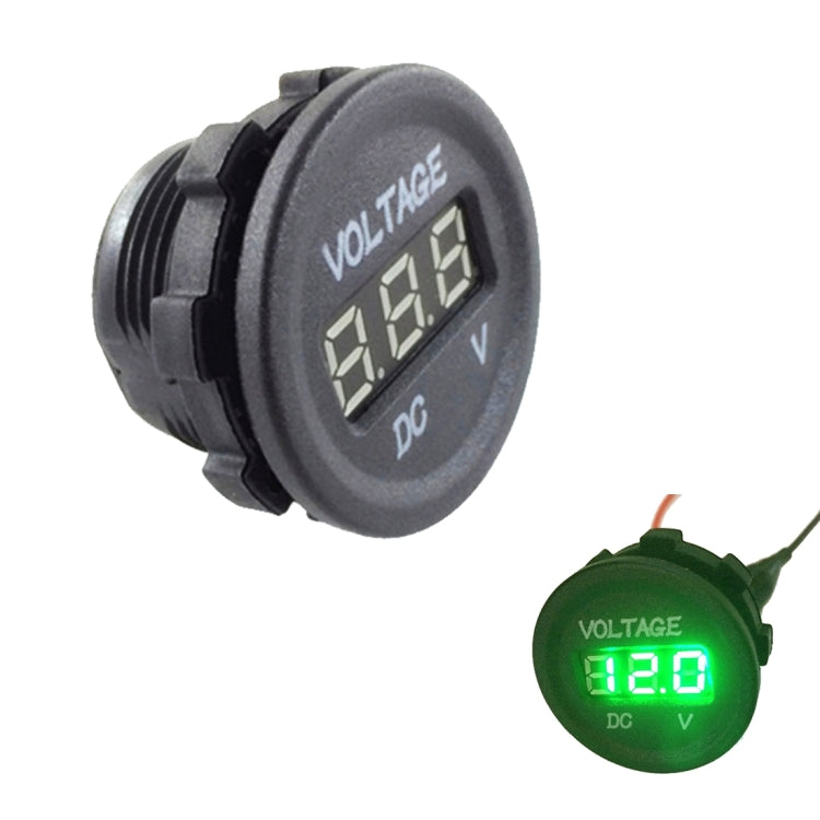 Car Motorcycle Battery Voltage Meter Gauage with LED Diplay, DC 12-24V