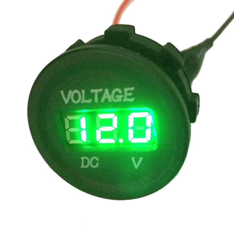 Car Motorcycle Battery Voltage Meter Gauage with LED Diplay, DC 12-24V