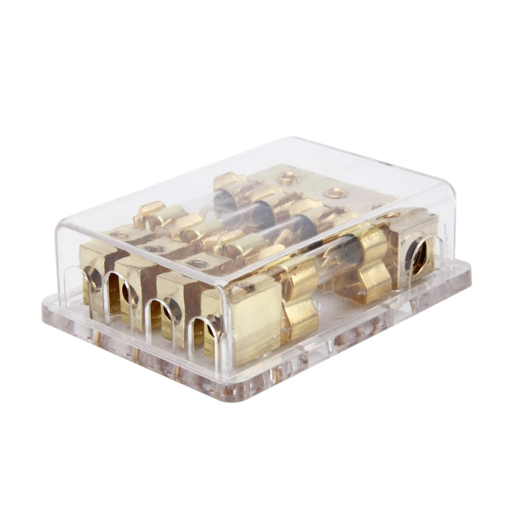Car Auto 60A 1 in 4 Ways Glass Fuse Holder Blade Fuse Holder for Car Audio Amplifier