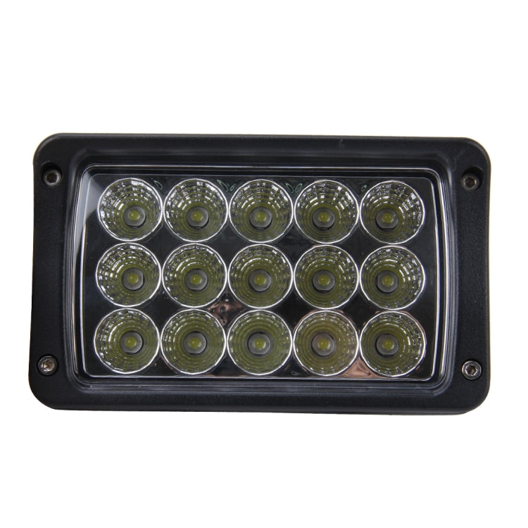 DC 10-60V 45W 2500LM 6000K Waterproof Vehicle Car Boat Marine External Work Lights Emergency Lights 30 Degrees Adjustable Spot Light LED Car Bulbs with 15 Intense Wafer Lights (White Light)