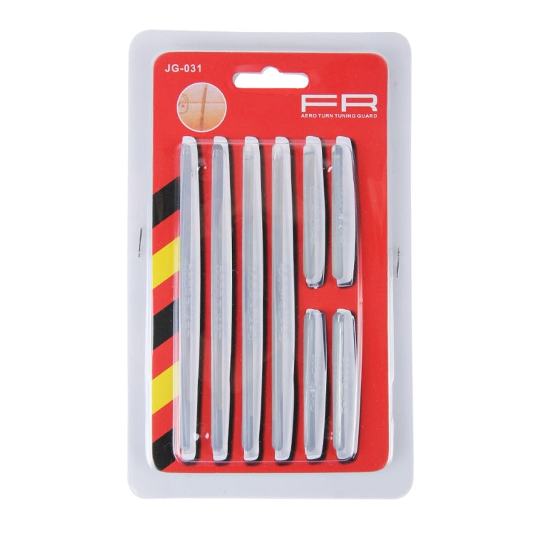 FR JG-031 8 PCS Rubber Car Side Door Edge Protection Guards Cover Trims Stickers