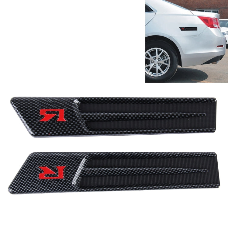 Yuesheng 2 PCS Car Side Air Intake Flow Vent Fender Decorative Stickers Cover