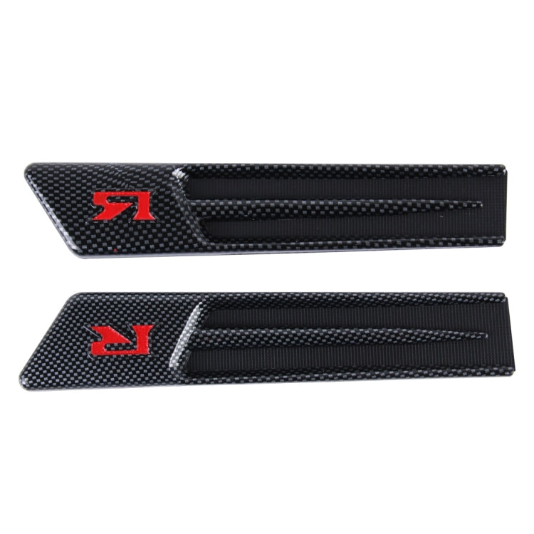 Yuesheng 2 PCS Car Side Air Intake Flow Vent Fender Decorative Stickers Cover