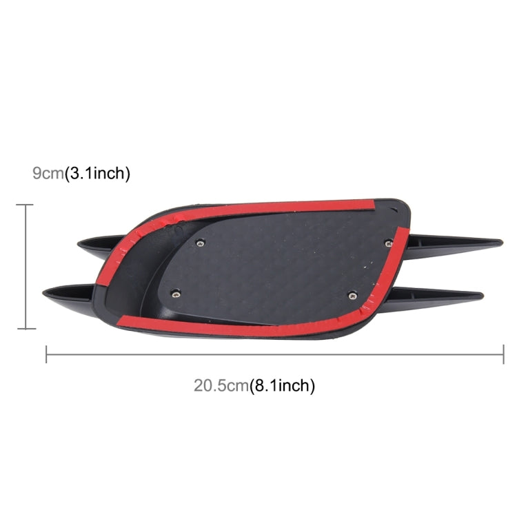 OUSHIBA OB-514 2 PCS JDM Style Car Decorative Air Flow Intake Turbo Bonnet Hood Side Vent Grille Cover Sticker