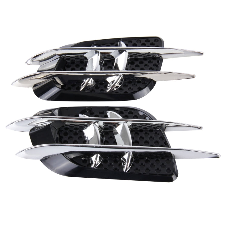 OUSHIBA OB-514 2 PCS JDM Style Car Decorative Air Flow Intake Turbo Bonnet Hood Side Vent Grille Cover Sticker