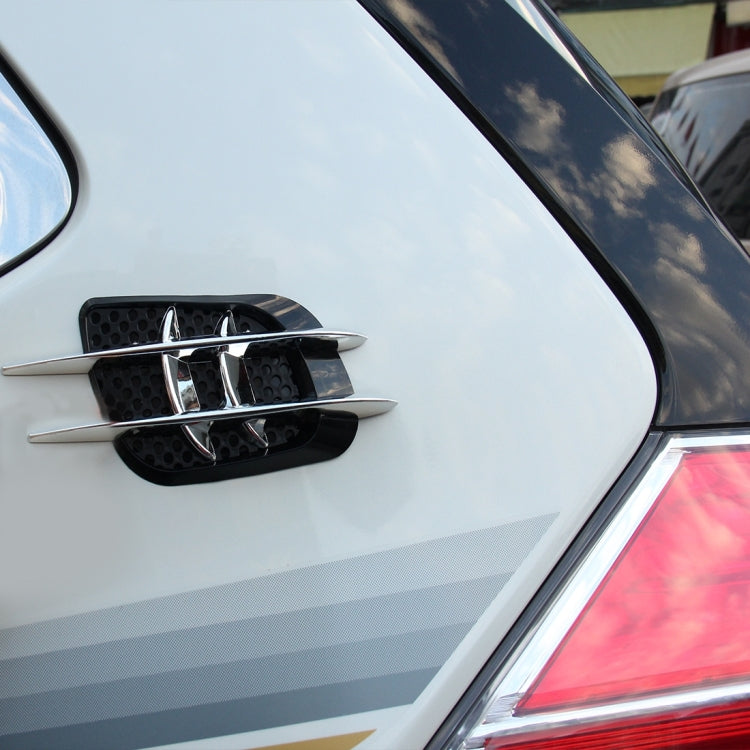 OUSHIBA OB-514 2 PCS JDM Style Car Decorative Air Flow Intake Turbo Bonnet Hood Side Vent Grille Cover Sticker