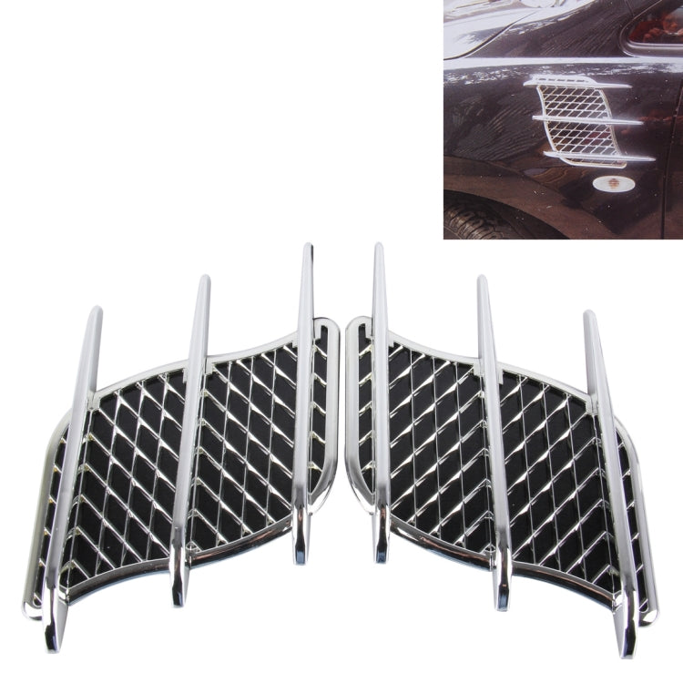 OUSHIBA OB-517 2 PCS Hood Side Shark Gill Simulation Air Flow Vent Sticker for Car Decoration