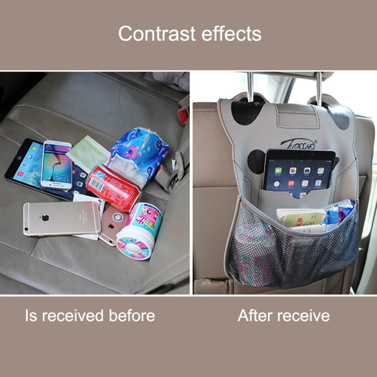 Cartoon Style Car Seat Back Organizer Car Seat Hanging Bag Storage for Snacks Drinks Books ipad and Phone