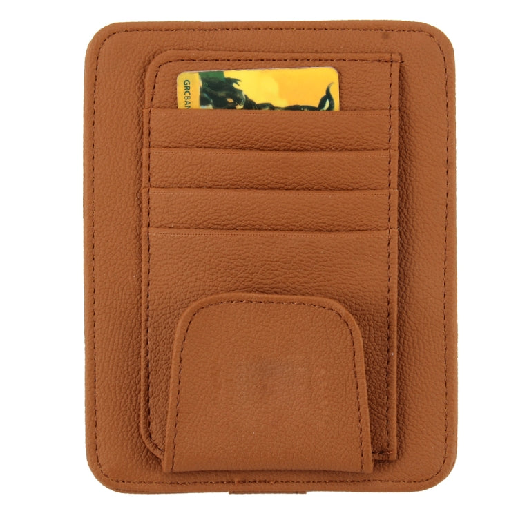 FUDAOCHE Multi-functional Auto Car Sun Visor Sunglass Holder Card CD Storage Holder Pouch Bag