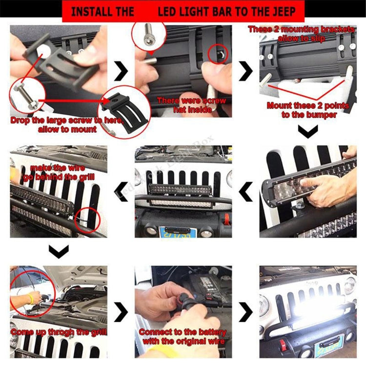 DC 10-30V 120W 12000LM 6000K Waterproof IP68 Vehicle Car Boat Marine External 5D Optical Work Lights Emergency Lights Adjustable 10 Degree Spot/40 Degree Flood Light LED Car Bulbs with 24Intense CREE Lights (White Light)