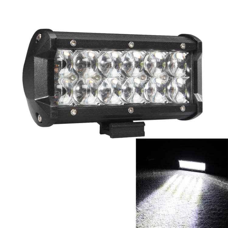 DC 10-30V 60W 6000LM 6000K Waterproof IP68 Vehicle Car Boat Marine External 5D Optical Work Lights Emergency Lights 10 Degrees Adjustable SpotLight LED Car Bulbs with 12 Intense CREE Lights (White Light)