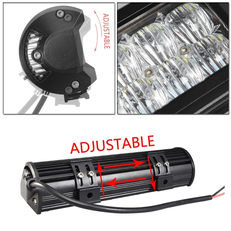 DC 10-30V 60W 6000LM 6000K Waterproof IP68 Vehicle Car Boat Marine External 5D Optical Work Lights Emergency Lights 40 Degrees Adjustable Flood Light LED Car Bulbs with 12 Intense CREE Lights (White Light)