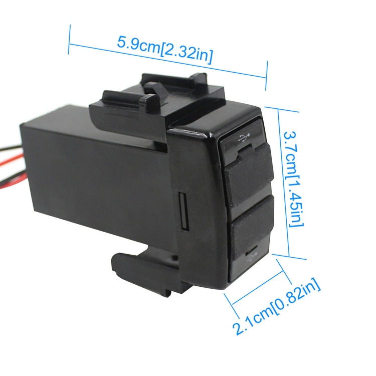 Car DC12V 2.1A Dual USB Port Charger for Nissan