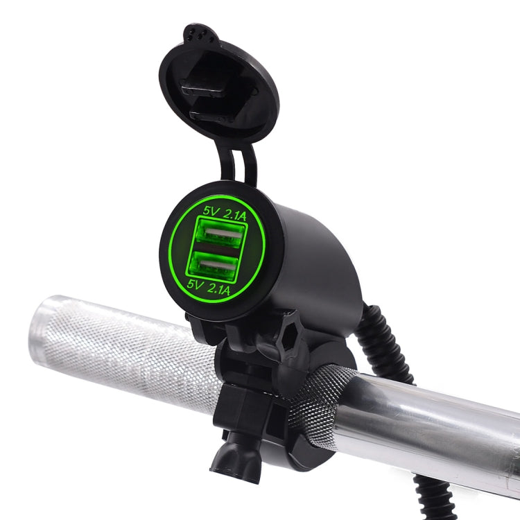 Motorcycle Faucet Dual USB Charger DC12-24V 4.2A IP66 with Aperture