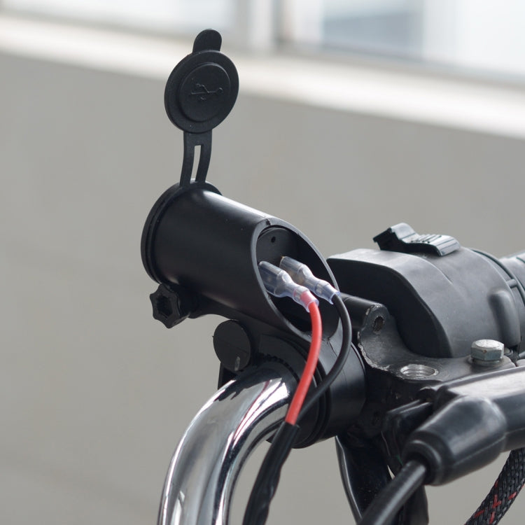 Motorcycle Faucet Waterproof 12-24V 2.1A Dual USB Charger Adapter