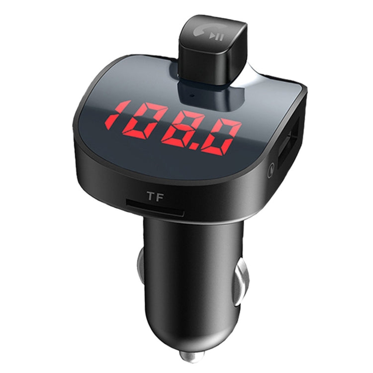 BBL08 Dual USB Charging Smart Bluetooth FM Transmitter MP3 Music Player Car Kit, Support Hands-Free Call  & TF Card & U Disk