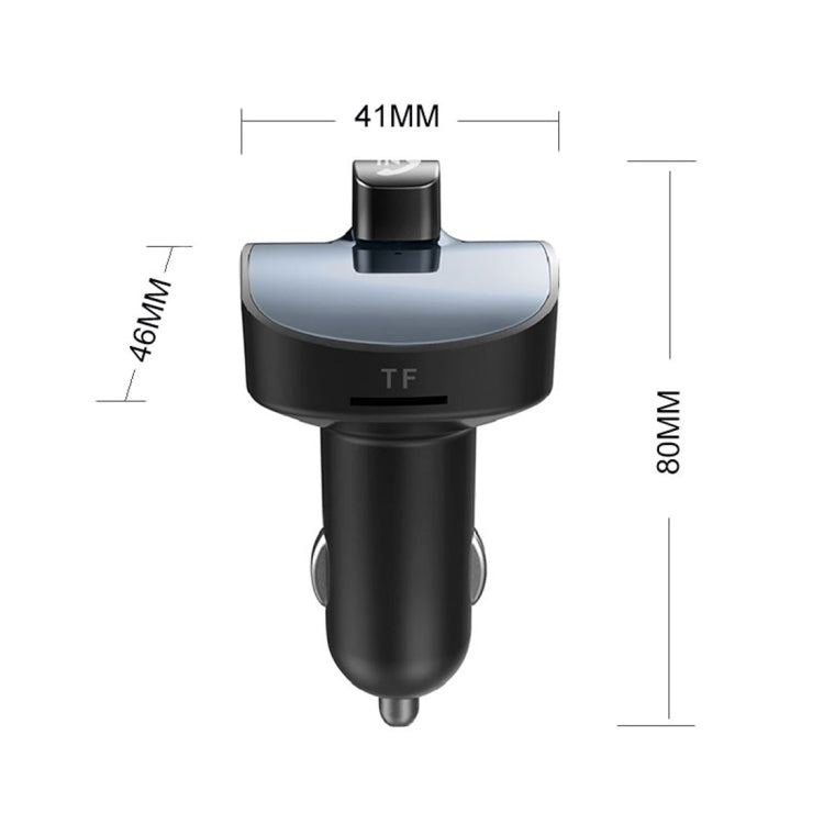 BBL08 Dual USB Charging Smart Bluetooth FM Transmitter MP3 Music Player Car Kit, Support Hands-Free Call  & TF Card & U Disk