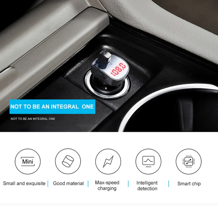 BBL08 Dual USB Charging Smart Bluetooth FM Transmitter MP3 Music Player Car Kit, Support Hands-Free Call  & TF Card & U Disk