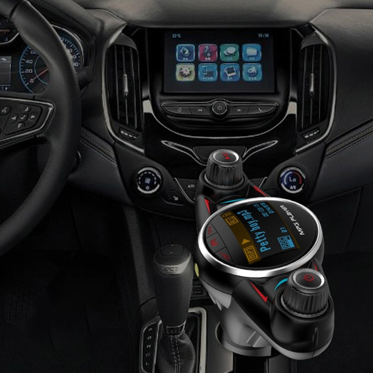 BT08 USB Charging Smart Bluetooth FM Transmitter MP3 Music Player Car Kit, Support Hands-Free Call  & TF Card & U Disk