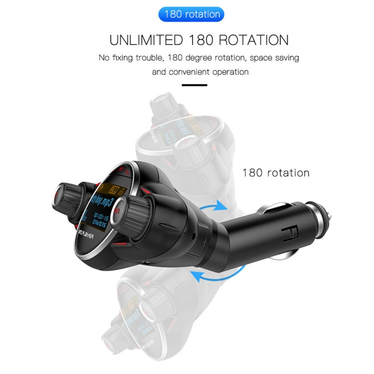 BT08 USB Charging Smart Bluetooth FM Transmitter MP3 Music Player Car Kit, Support Hands-Free Call  & TF Card & U Disk