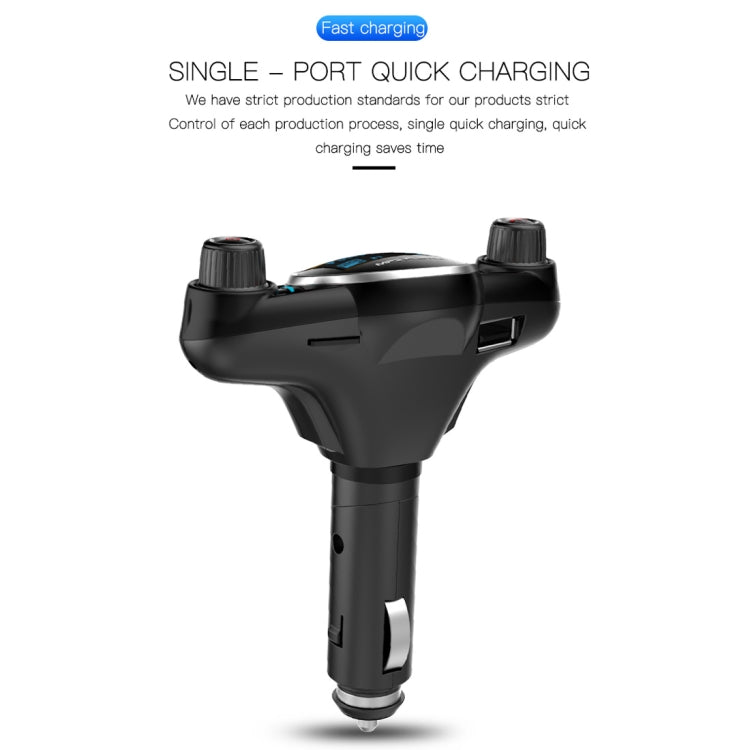 BT08 USB Charging Smart Bluetooth FM Transmitter MP3 Music Player Car Kit, Support Hands-Free Call  & TF Card & U Disk