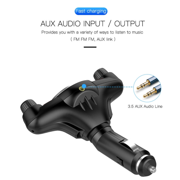 BT08 USB Charging Smart Bluetooth FM Transmitter MP3 Music Player Car Kit, Support Hands-Free Call  & TF Card & U Disk
