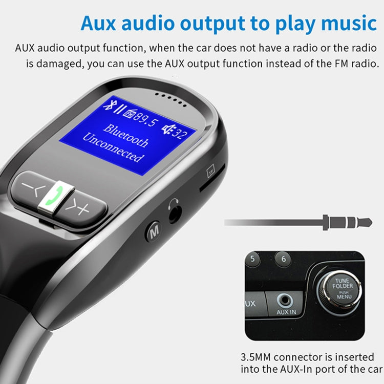 G11 Dual USB Charging Smart Bluetooth FM Transmitter MP3 Music Player Car Kit, Support Hands-Free Call  & TF Card & U Disk(Max 32GB)