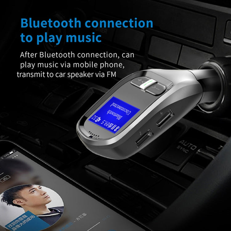 G11 Dual USB Charging Smart Bluetooth FM Transmitter MP3 Music Player Car Kit, Support Hands-Free Call  & TF Card & U Disk(Max 32GB)