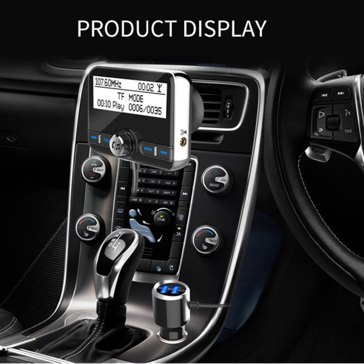 DAB002 Car DAB Dual USB Charging Smart Bluetooth Digital FM Transmitter MP3 Music Player Car Kit, Support Hands-Free Call  & TF Card